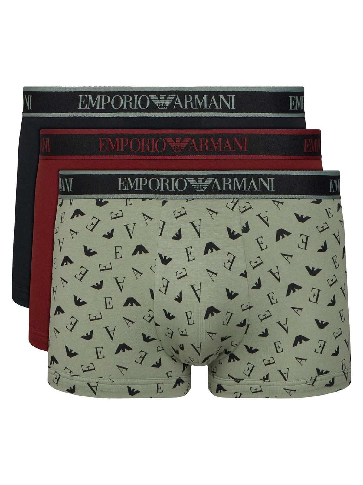 Pack 3 boxer EMPORIO ARMANI EM000259 AF25019 M5155 brick/leaf-blk/ blak - Imagen 1