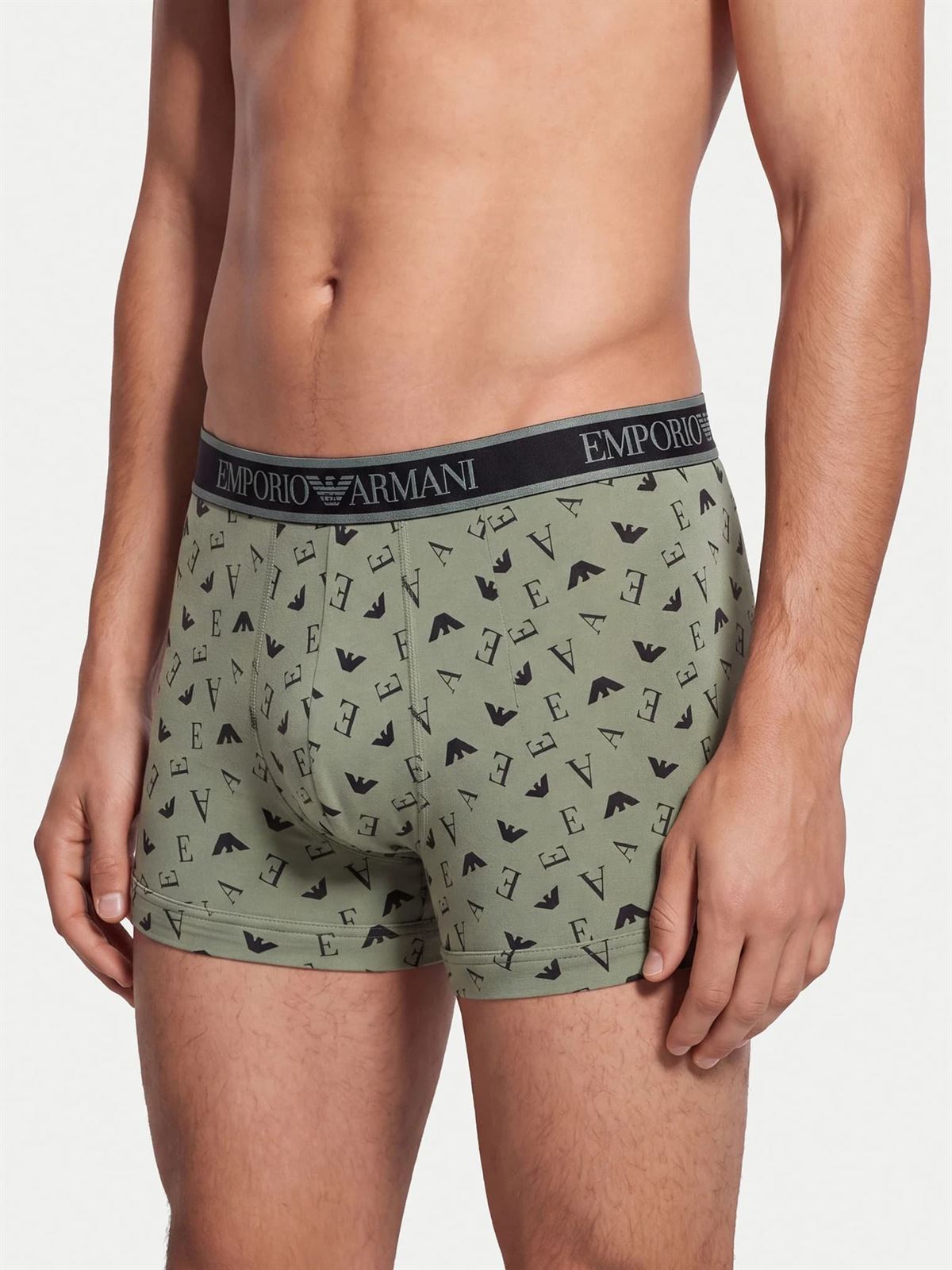 Pack 3 boxer EMPORIO ARMANI EM000259 AF25019 M5155 brick/leaf-blk/ blak - Imagen 2