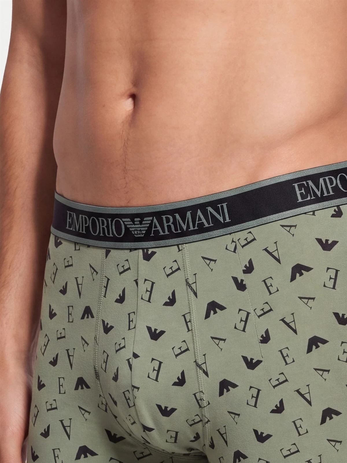 Pack 3 boxer EMPORIO ARMANI EM000259 AF25019 M5155 brick/leaf-blk/ blak - Imagen 4