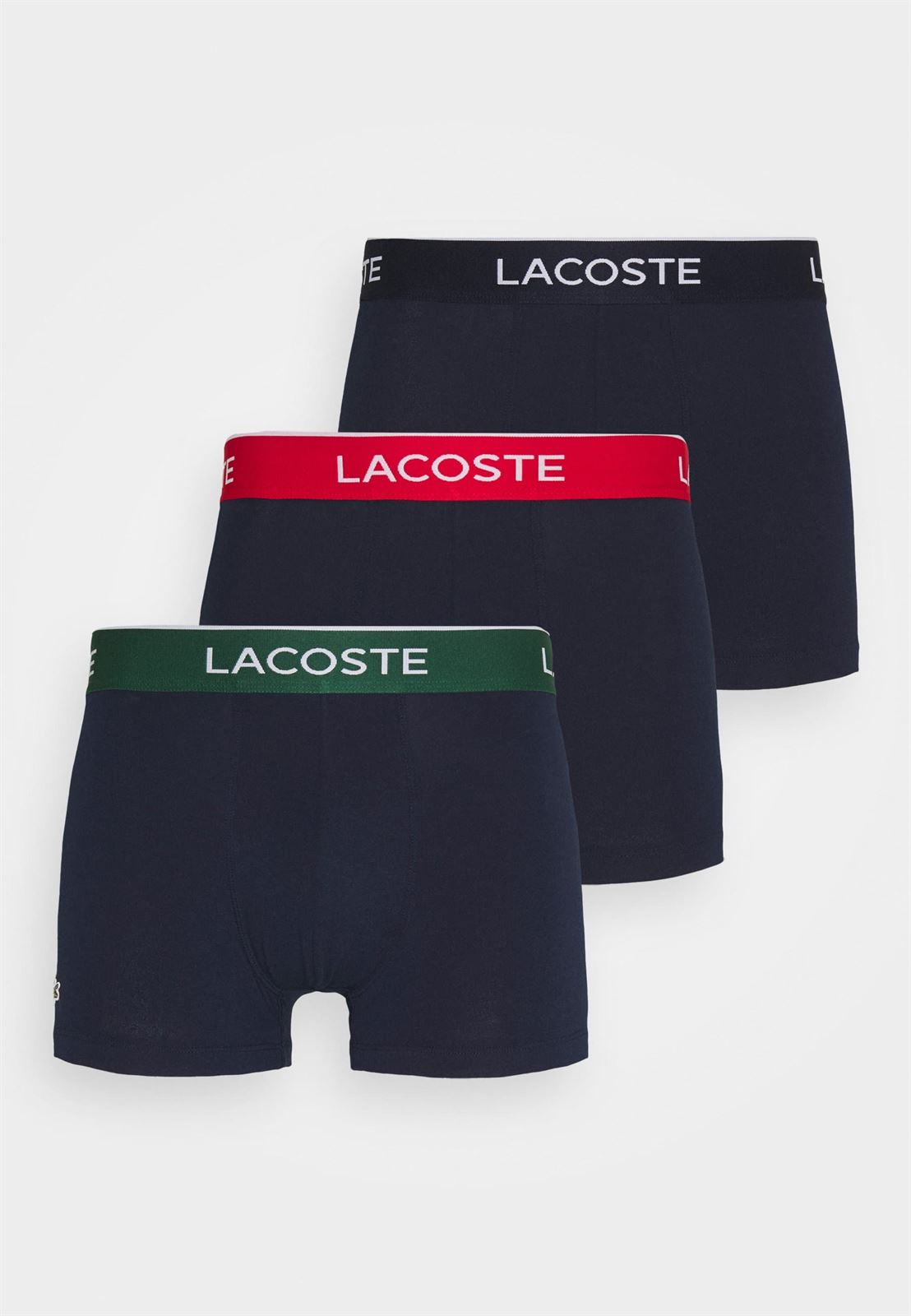 Pack 3 boxer Lacoste 5H3401-00 HY0 marine/vert-rouge-marine - Imagen 1