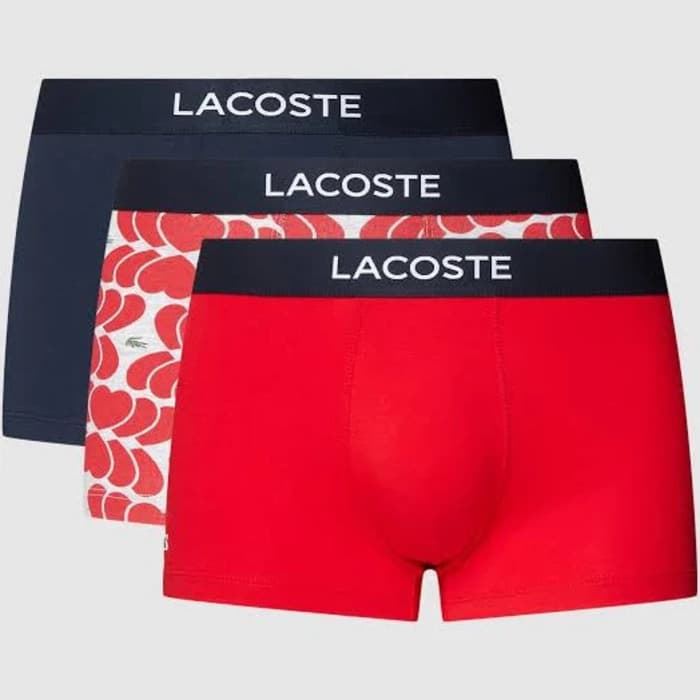 Pack 3 boxer Lacoste 5H5994 00 528 ROUGE/MARINE - Imagen 1