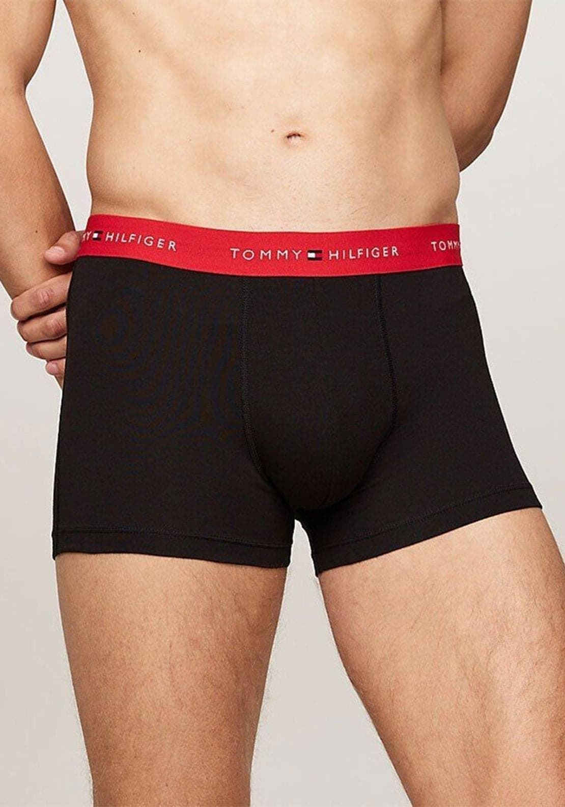 Pack 3 boxer Tommy Hilfiger UM0UM03438 0WH bright blue/black/deep crimson - Imagen 3