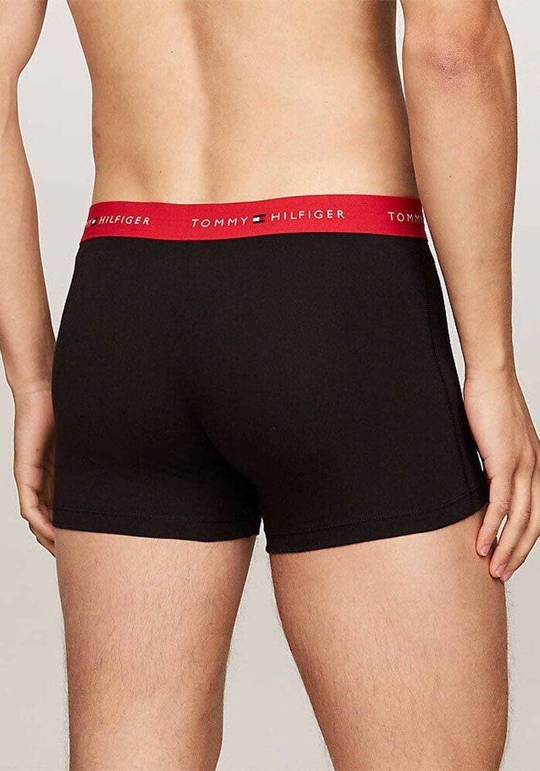Pack 3 boxer Tommy Hilfiger UM0UM03438 0WH bright blue/black/deep crimson - Imagen 4