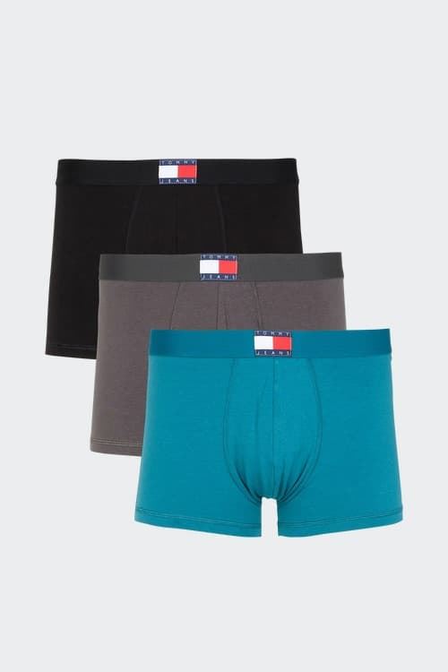 Pack 3 boxer Tommy Jeans UM0UM03156 0XJ drk ash/blk/tms teal - Imagen 1