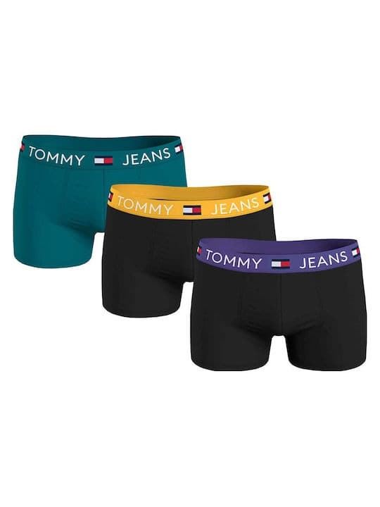 Pack 3 boxer Tommy Jeans UM0UM03159 0V7 wm yllw/blk/tmlss teal - Imagen 1