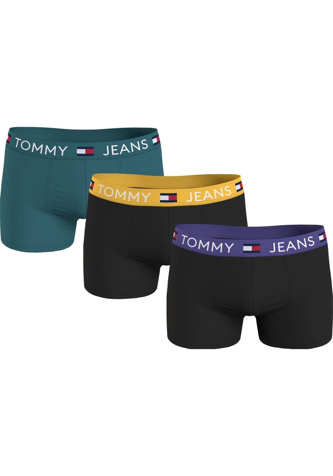 Pack 3 boxer Tommy Jeans UM0UM03290 0V8 tmlss teal/blk/blck - Imagen 1