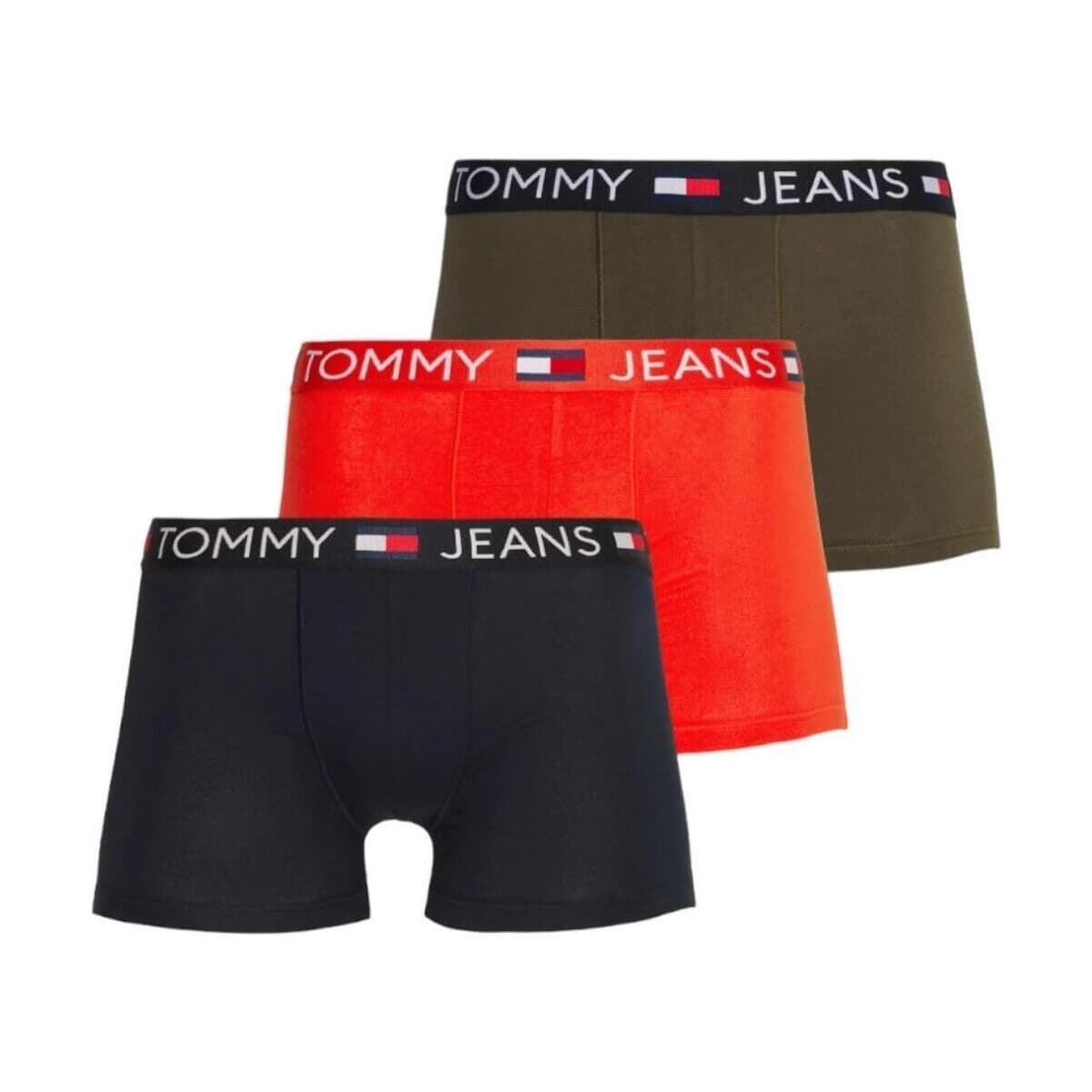 Pack 3 boxer Tommy Jeans UM0UM03290 0WC drk ngh nvy/hot heat/drb olve - Imagen 1