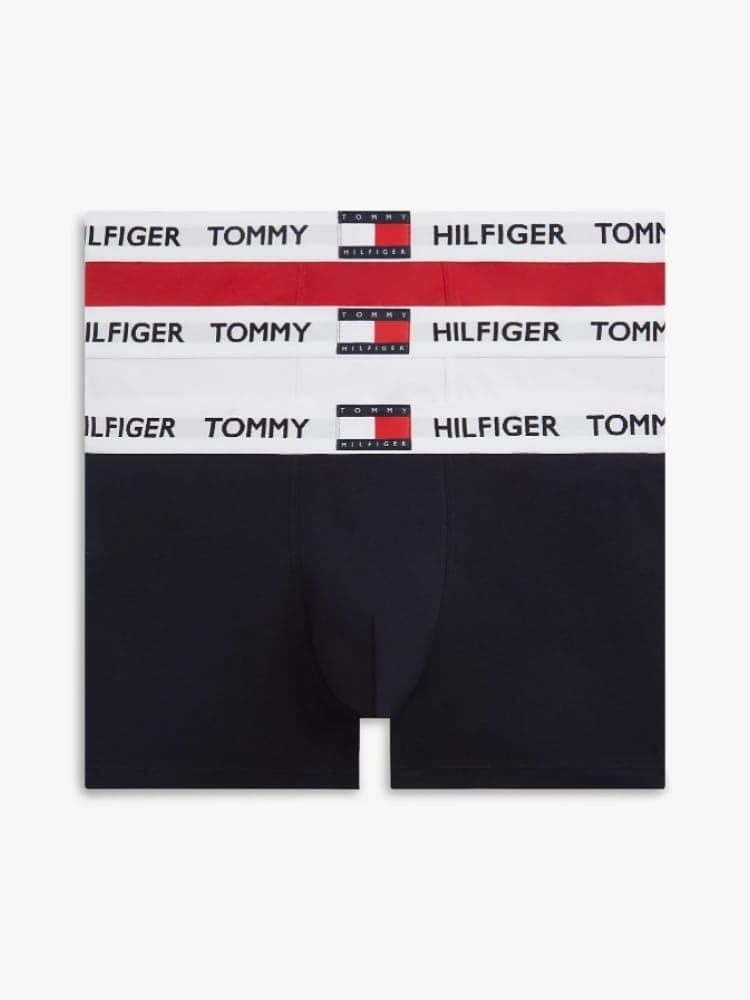 Pack 3 boxer TOMMY JEANS UM0UM03835 0WH medium red/white/navy blue - Imagen 1