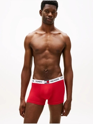 Pack 3 boxer TOMMY JEANS UM0UM03835 0WH medium red/white/navy blue - Imagen 2