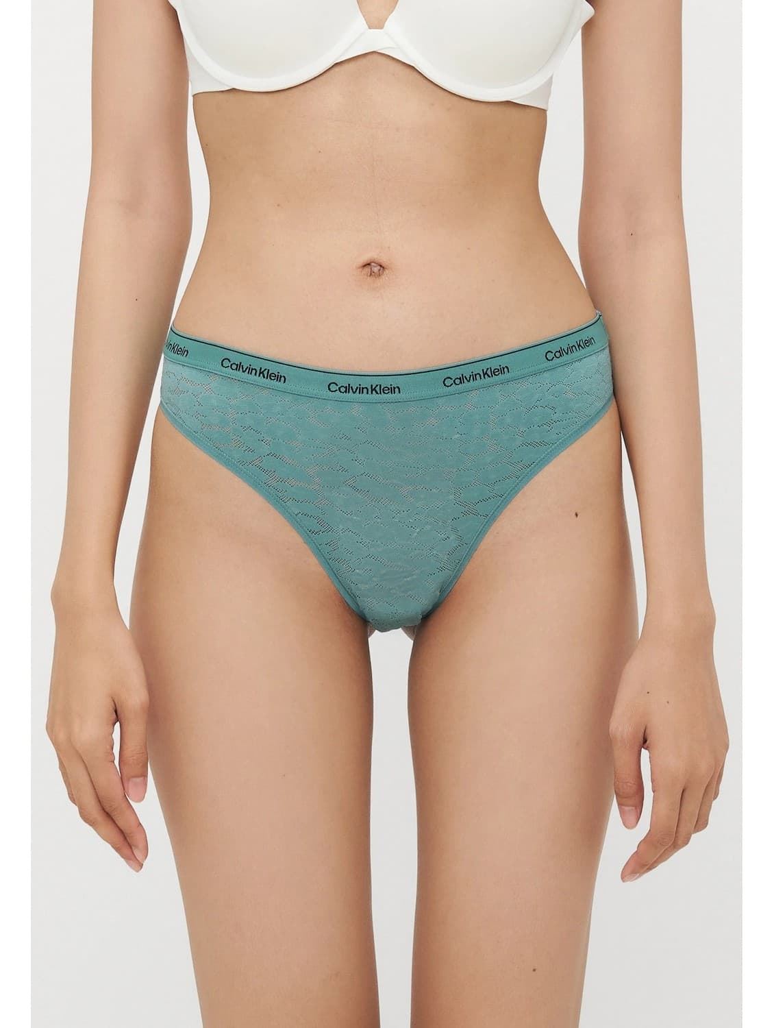 Pack 3 bragas brasileñas Calvin Klein 000QD5225E 324 SLATE TURQUOISE/ FROZEN FJORD/WHITE - Imagen 5