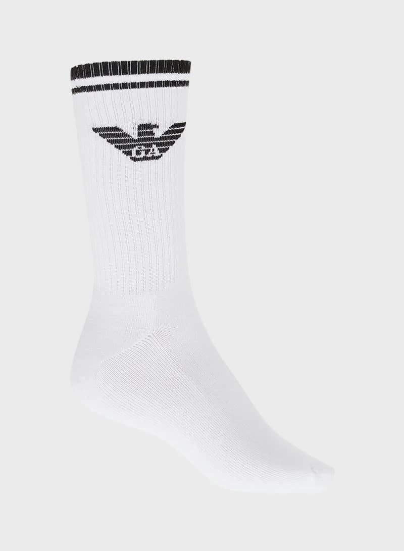 Pack 3 Calcetines Chocolate/Fungi/White Emporio Armani EM000554 AF18261 M6140 - Imagen 4