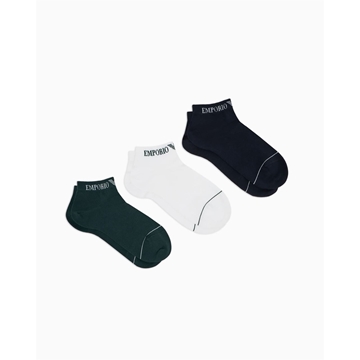 Pack 3 Calcetines Cortos Emporio Armani EM000550 AF12276 MB323 - Imagen 1
