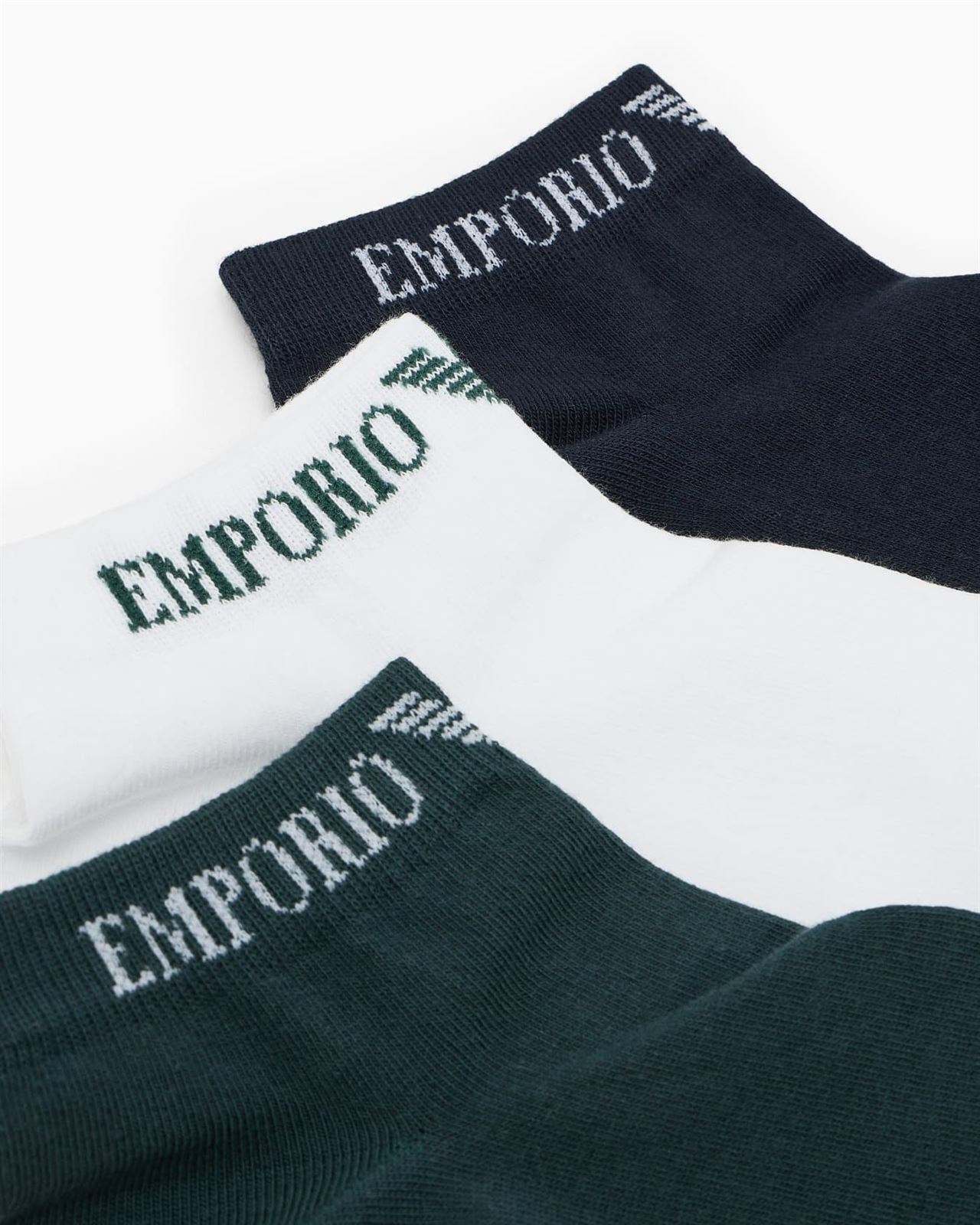 Pack 3 Calcetines Cortos Emporio Armani EM000550 AF12276 MB323 - Imagen 2