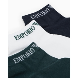 Pack 3 Calcetines Cortos Emporio Armani EM000550 AF12276 MB323 - Imagen 2