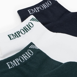 Pack 3 Calcetines Cortos Emporio Armani EM000550 AF12276 MB323 - Imagen 2