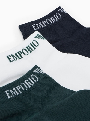 Pack 3 Calcetines Cortos Emporio Armani EM000550 AF12276 MB323 - Imagen 2