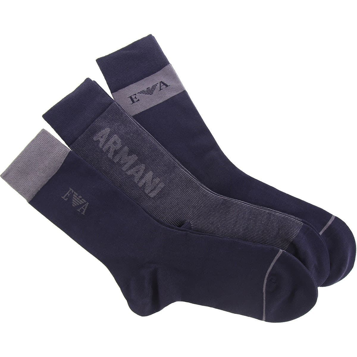 Pack 3 calcetines Emporio Armani 302402 3F283 13949 antra rgh/mari/mari - Imagen 1