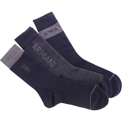 Pack 3 calcetines Emporio Armani 302402 3F283 13949  antra rgh/mari/mari - Imagen 1