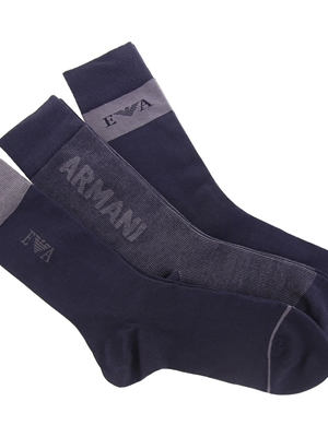 Pack 3 calcetines Emporio Armani 302402 3F283 13949  antra rgh/mari/mari - Imagen 1