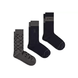 Pack 3 Calcetines Emporio Armani 302402 3F283 14139 antra aqui/mari/mari - Imagen 1
