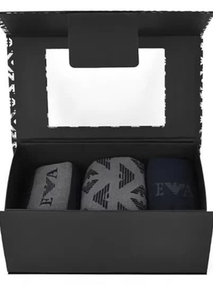 Pack 3 Calcetines Emporio Armani 302402 3F283 14139 antra aqui/mari/mari - Imagen 2