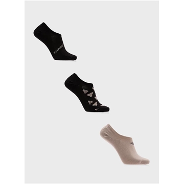 Pack 3 calcetines Emporio Armani EM000547 AF13202 M1042 plaza/black allover/black - Imagen 1