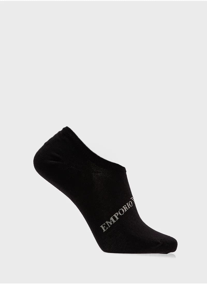 Pack 3 calcetines Emporio Armani EM000547 AF13202 M1042 plaza/black allover/black - Imagen 3