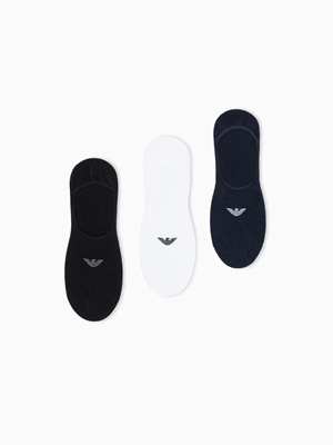 Pack 3 calcetines Emporio Armani EM000548 AF14446 M0091 white/black/marine - Imagen 1