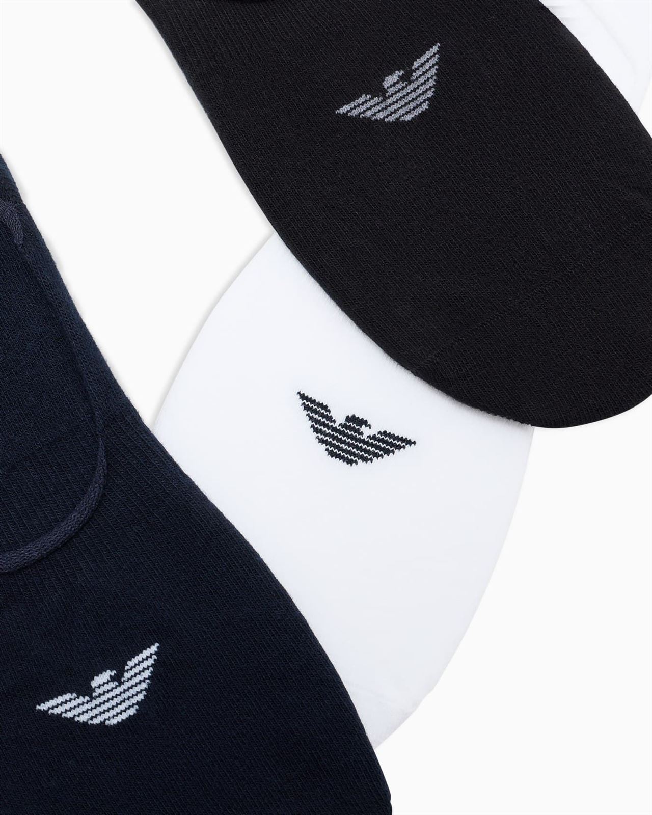 Pack 3 calcetines Emporio Armani EM000548 AF14446 M0091 white/black/marine - Imagen 2