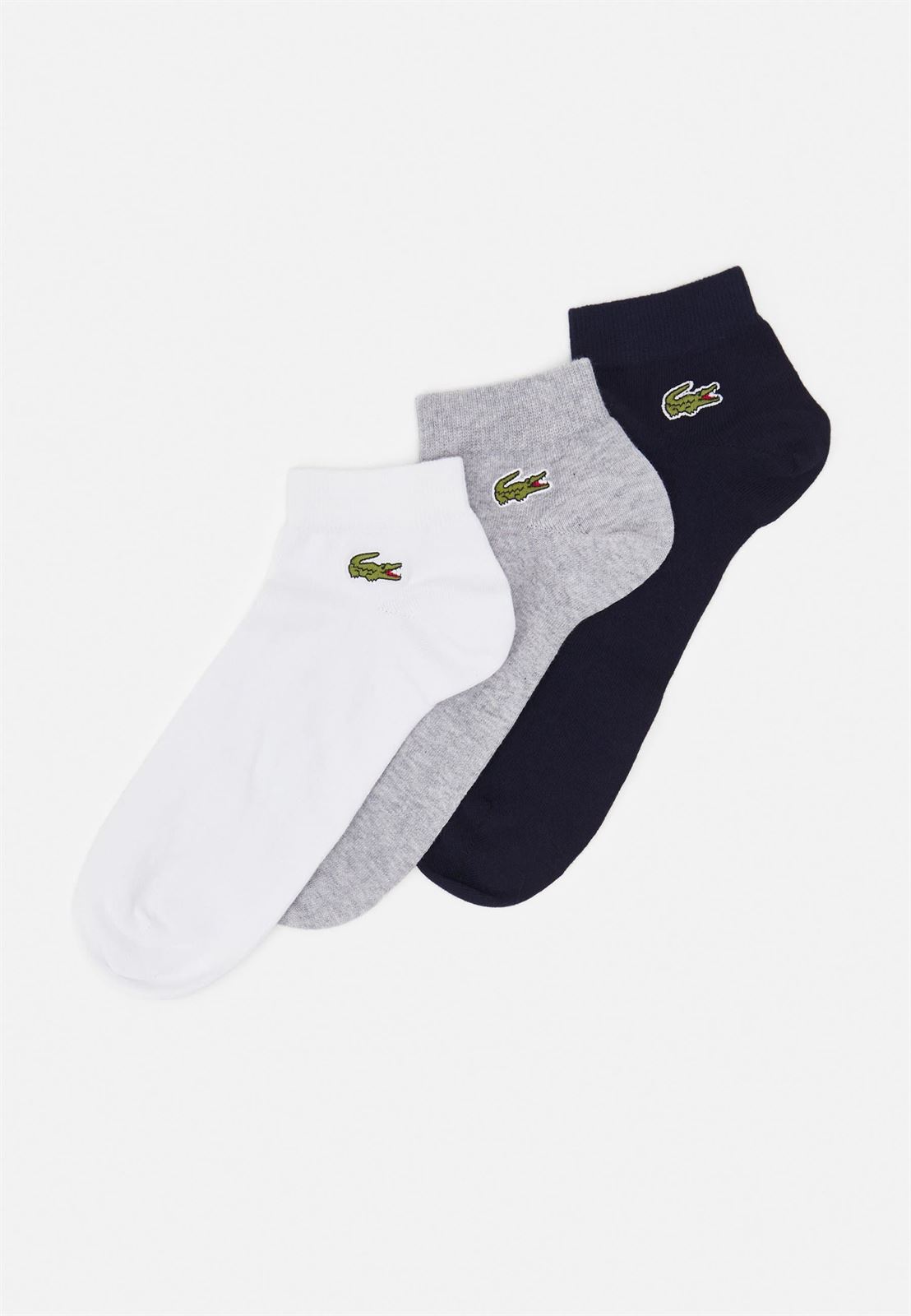 Pack 3 calcetines Lacoste RA4183 00 5KC gris/blanco/azul marino - Imagen 1