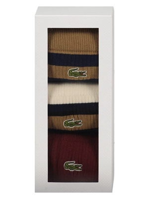 Pack 3 calcetines Lacoste RA6521 00 IWL marron six-bleu marine - Imagen 2