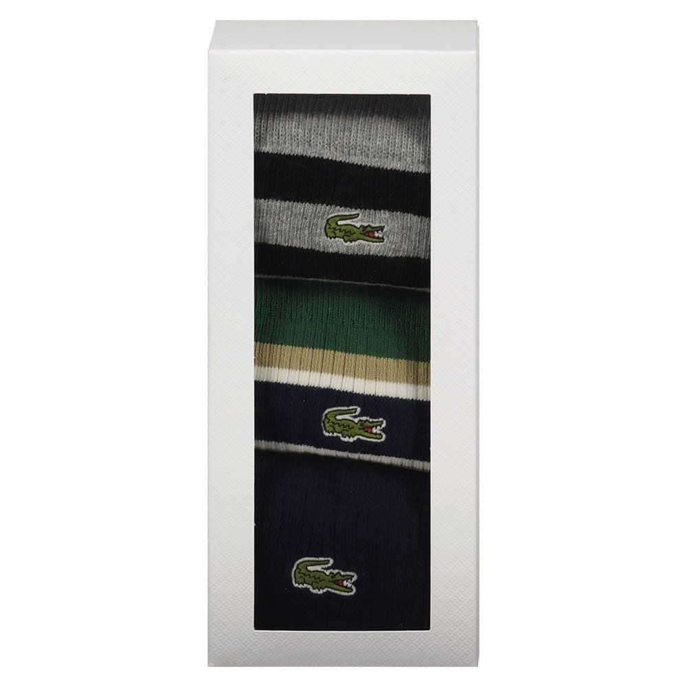 Pack 3 calcetines Lacoste RA6521 00 IWM agate chine/noir-vert-lio - Imagen 2