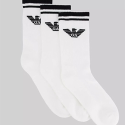 Pack 3 Calcetines White Emporio Armani EM000554 AF18261 MC0666 - Imagen 1