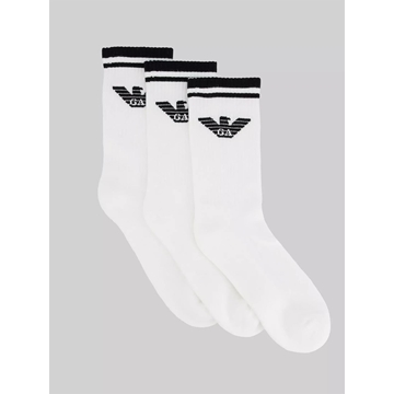 Pack 3 Calcetines White Emporio Armani EM000554 AF18261 MC0666 - Imagen 1