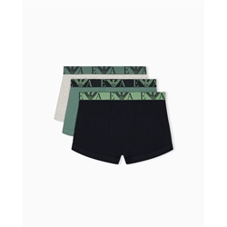 Pack 3 Calzoncillos Bóxer Emporio Armani EM000259 AF25018 M7231 Green/Blk/Lg Mel Green - Imagen 1