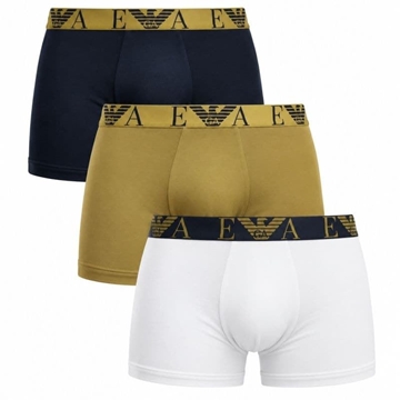 Pack 3 Calzoncillos Bóxer Emporio Armani EM000259 AF25018 MB636 Blu/Moss/White - Imagen 1