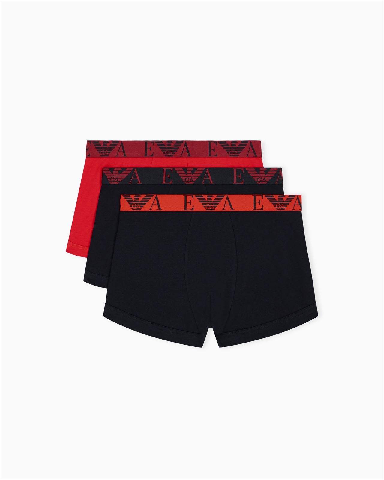 Pack 3 Calzoncillos Bóxer Emporio Armani EM000259 AF25018 MC682 Black/Cherry/Black - Imagen 1