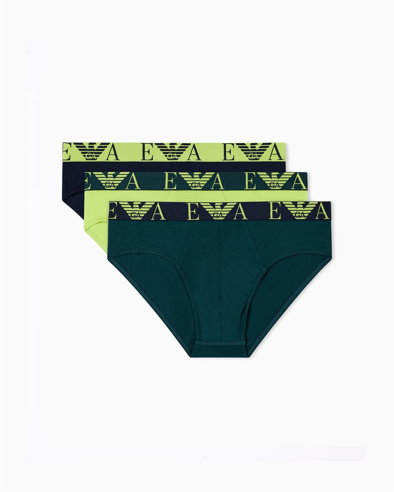 Pack 3 Calzoncillos Emporio Armani Ar.Blu/Pine/Lime EM000258 AF10778 MB255 - Imagen 1