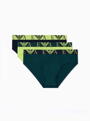 Pack 3 Calzoncillos Emporio Armani Ar.Blu/Pine/Lime EM000258 AF10778 MB255 - Imagen 1