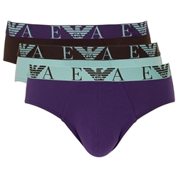Pack 3 Calzoncillos Emporio Armani Choco/Surf/Grape EM000258 AF10778 M6129 - Imagen 1