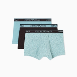 Pack 3 Calzoncillos Emporio Armani Choco/Surf-Mine/Mine EM000370 AF10779 M6130 - Imagen 1