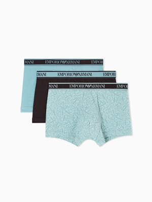 Pack 3 Calzoncillos Emporio Armani Choco/Surf-Mine/Mine EM000370 AF10779 M6130 - Imagen 1