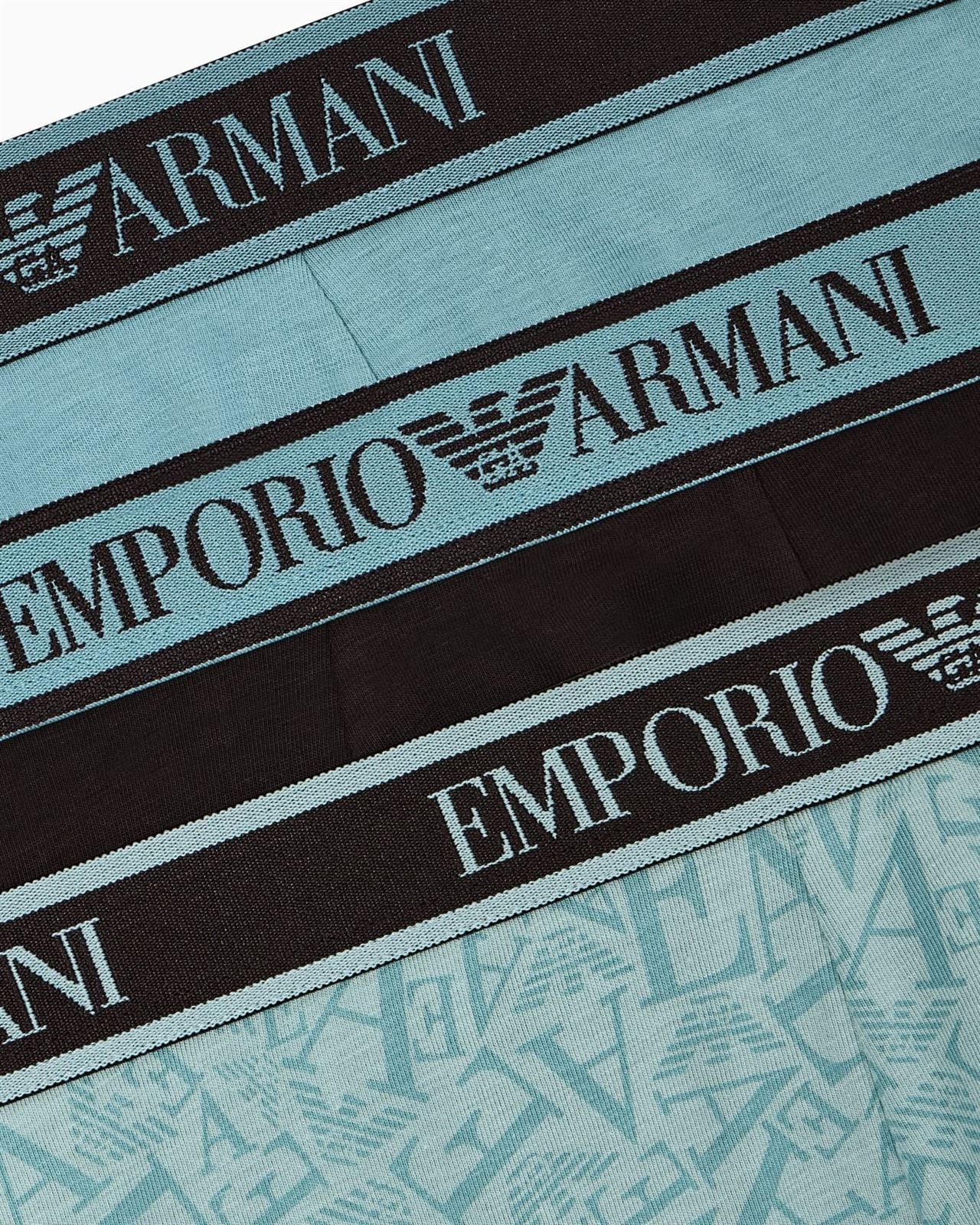 Pack 3 Calzoncillos Emporio Armani Choco/Surf-Mine/Mine EM000370 AF10779 M6130 - Imagen 4