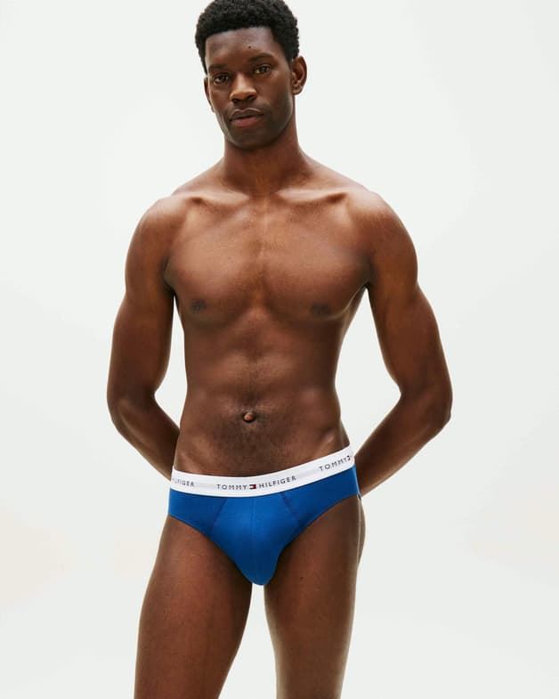 Pack 3 Calzoncillos Tommy Hilfiger Blk/Blu Jn/Ag Sea UM0UM03875 0SC - Imagen 2