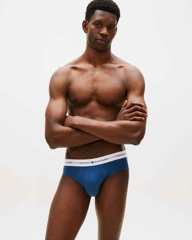 Pack 3 Calzoncillos Tommy Hilfiger Blk/Blu Jn/Ag Sea UM0UM03875 0SC - Imagen 4