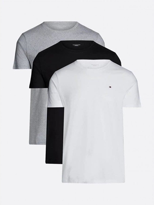 Pack 3 camisetas TOMMY HILFIGER UM0UM03379 05F white/Black/Grey Heather - Imagen 1