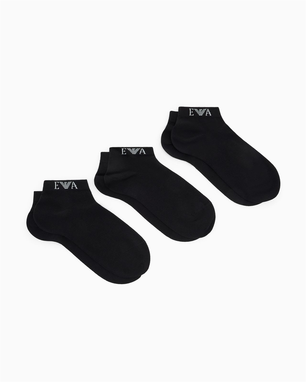 Pack 3 Pares Calcetines Emporio Armani Black EM000550 AF26377 UC001 - Imagen 1