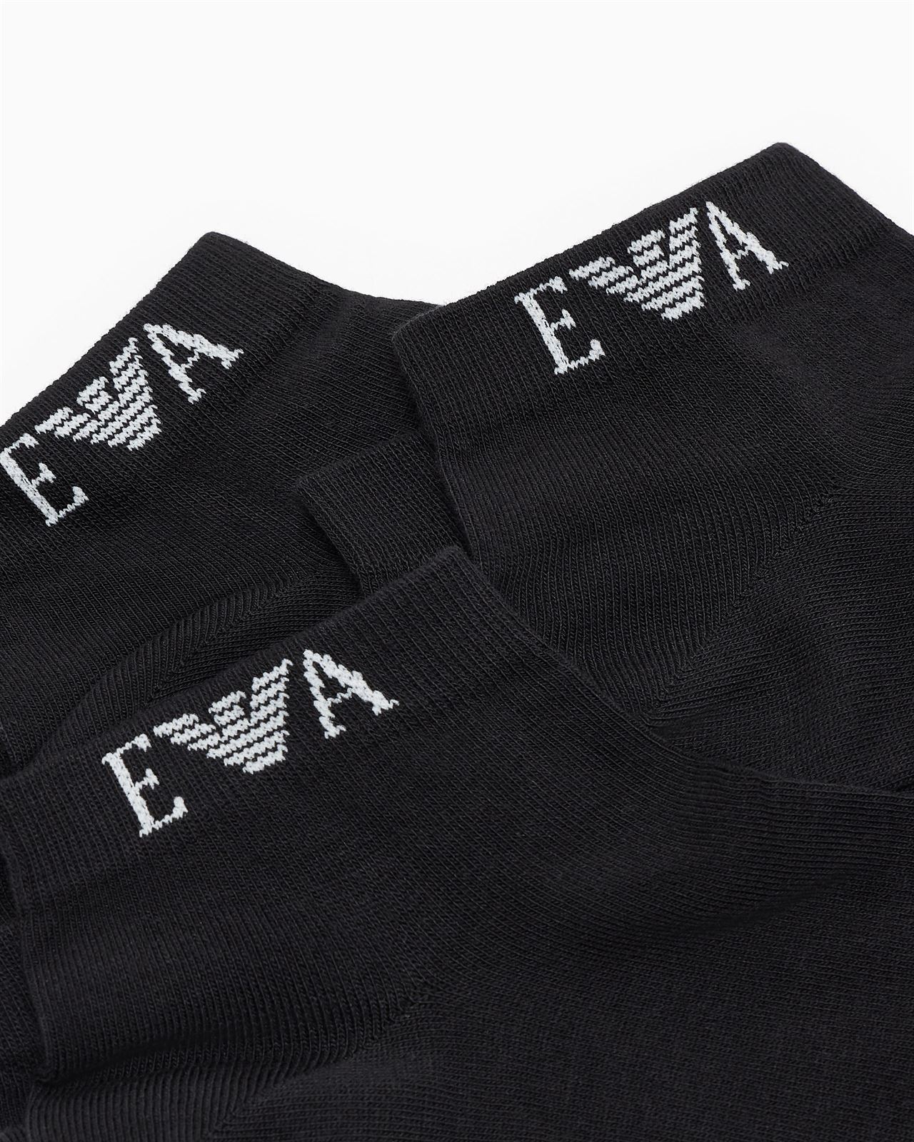 Pack 3 Pares Calcetines Emporio Armani Black EM000550 AF26377 UC001 - Imagen 2