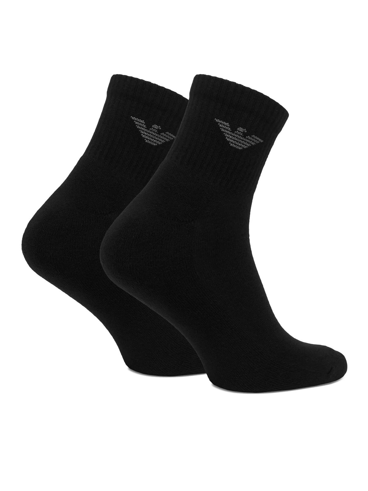 Pack 3 Pares Calcetines Emporio Armani Black EM000551 AF14499 MC061 - Imagen 3