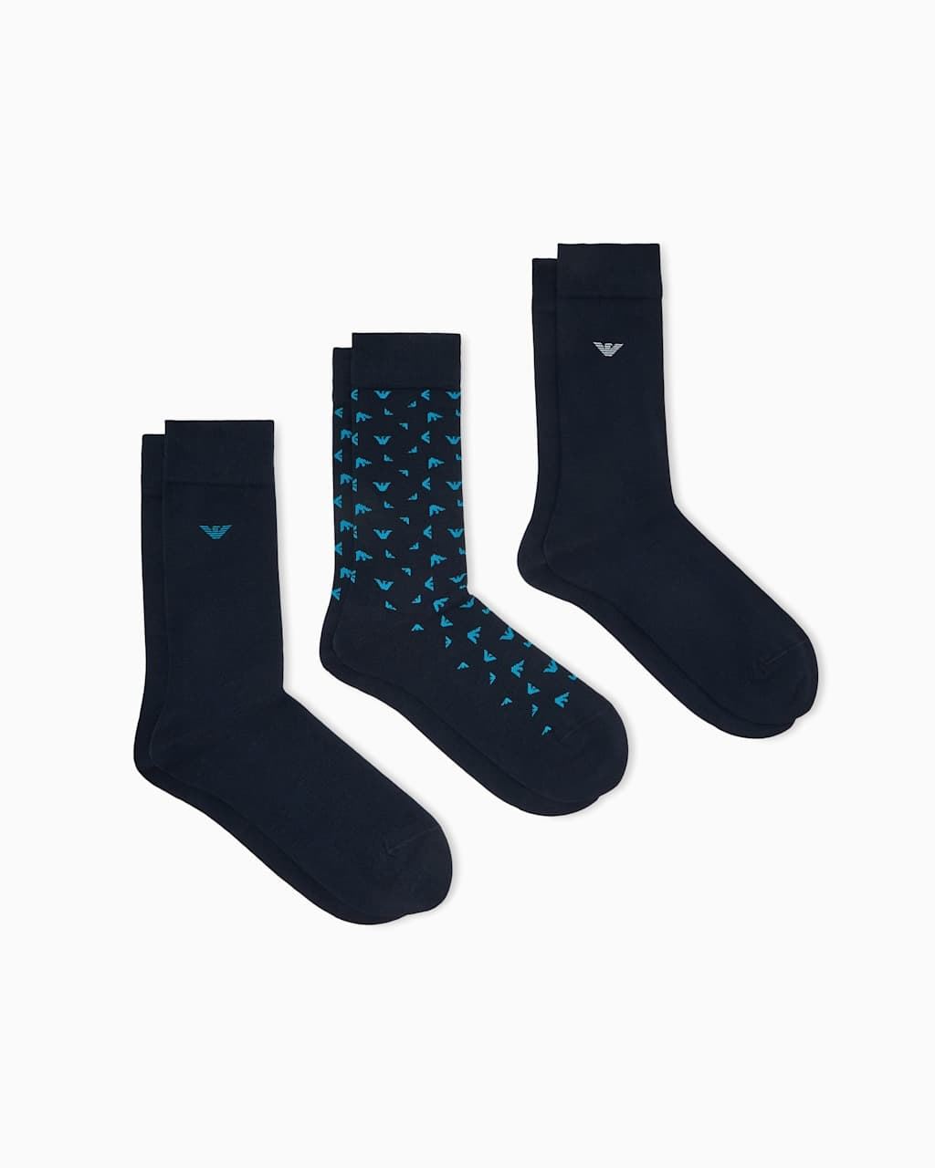 Pack 3 Pares Calcetines Emporio Armani Blue/Eagle Octan/Lunar EM000554 AF25376 MB728 - Imagen 1
